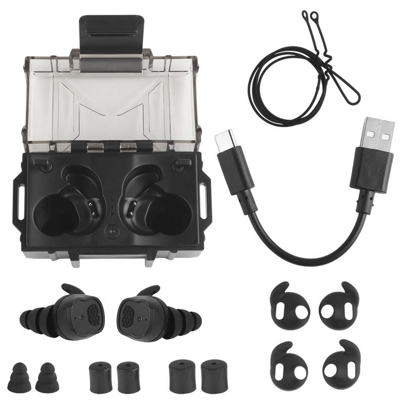 WST HD30 BlueTooth Earphone With Electronic Noise Reduction Earplug Black