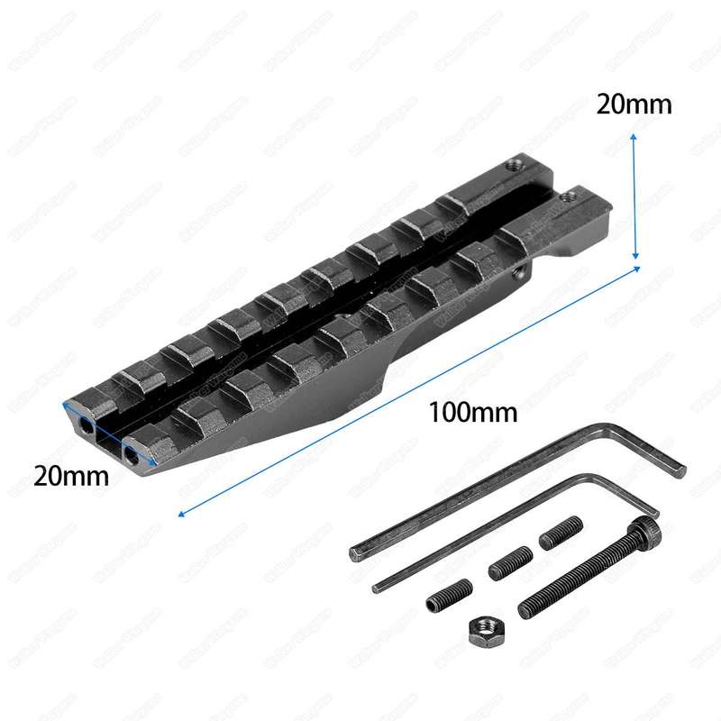 AK Rifle Front Sight Rail For Low Profile 20mm Weaver Base