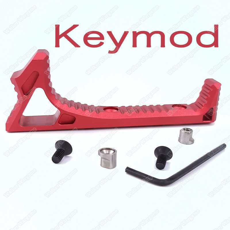 SLR CNC Curved Angled Foregrip Handstop Keymod - Red