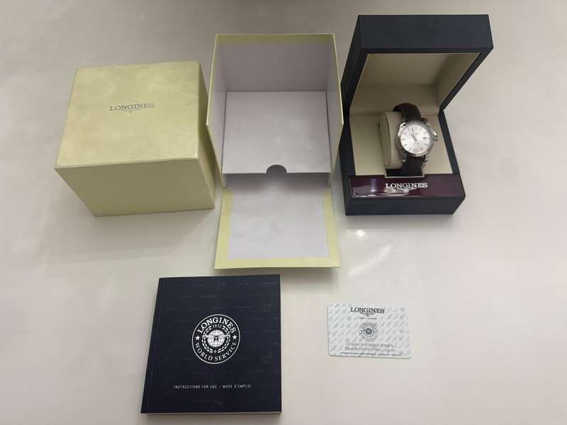 Original Longines Conquest Watch Brown Belt
