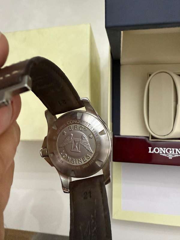 Original Longines Conquest Watch Brown Belt