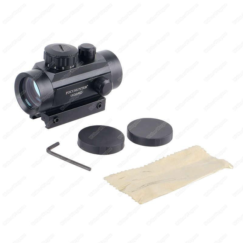 1x30 Illuminated Red Green Dot Sight for 11mm 20mm Dovetail Picatinny Rail 0103