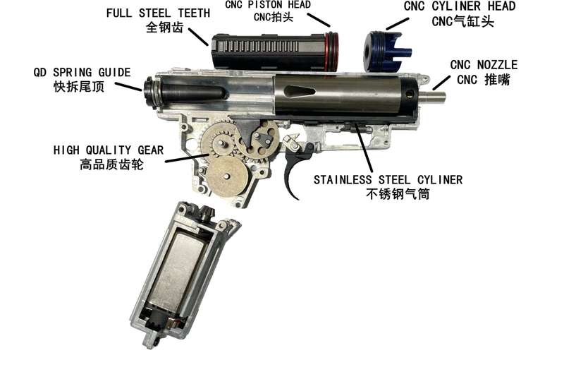 Double Bell AK Full Gear Box Ver.3 Gear box set ( 7mm ) K-3