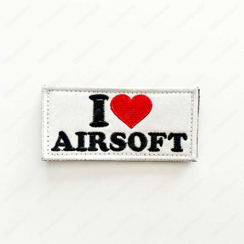 WWG160 I Love Airsoft Moral Velcro Patch - Full Color