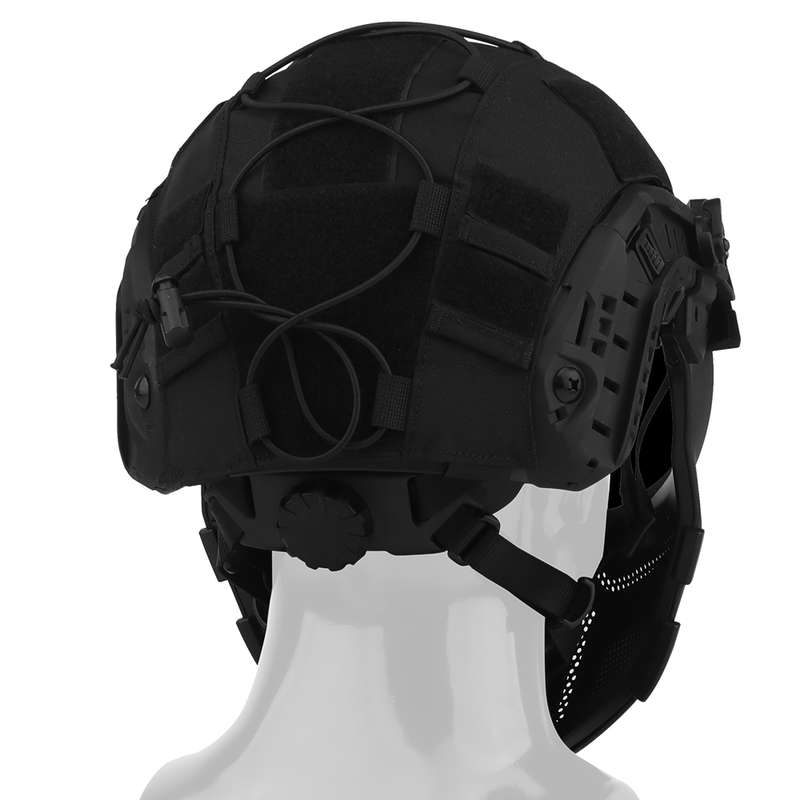 WST FPL FAST Helmet Fully Protected Version Light Weight Mask + Goggle Black