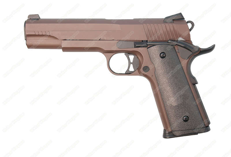 Double Bell 785S 1911 Moaon AAbe spartan Gas Blowback Airsoft Pistol - CRIMSON BROWN