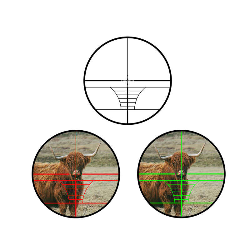 6-24x50 AOEG Red/Green Illuminated Rifle Scope With Mount