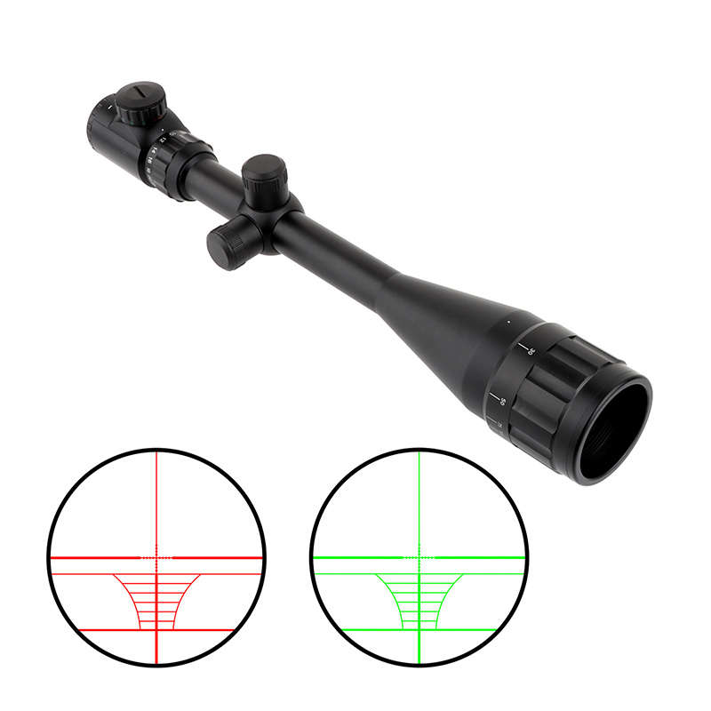 6-24x50 AOEG Red/Green Illuminated Rifle Scope With Mount