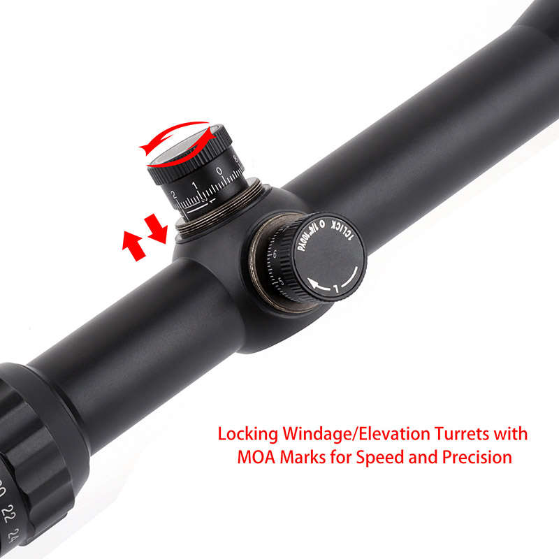 6-24x50 AOEG Red/Green Illuminated Rifle Scope With Mount