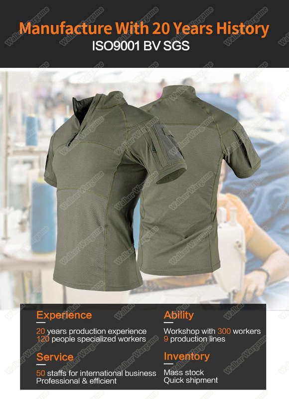 Tactical Short Sleeve Combat Shirt - OD Green Size M
