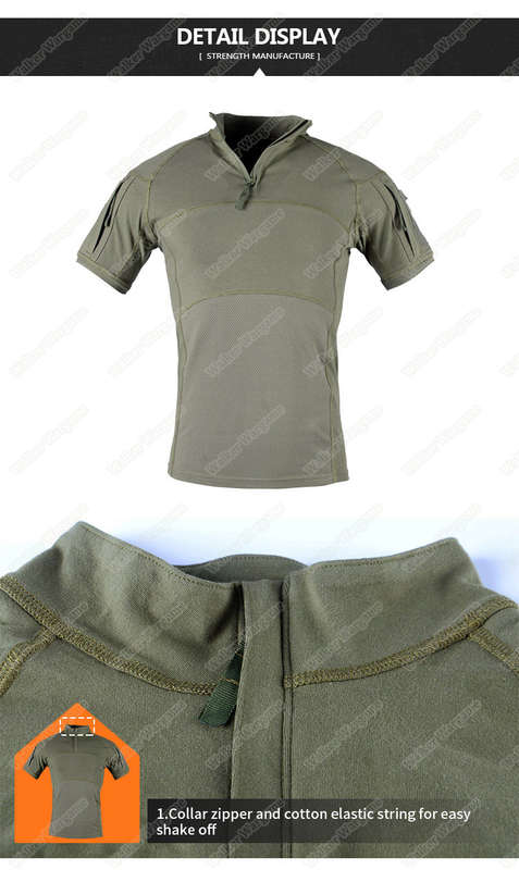 Tactical Short Sleeve Combat Shirt - OD Green Size M