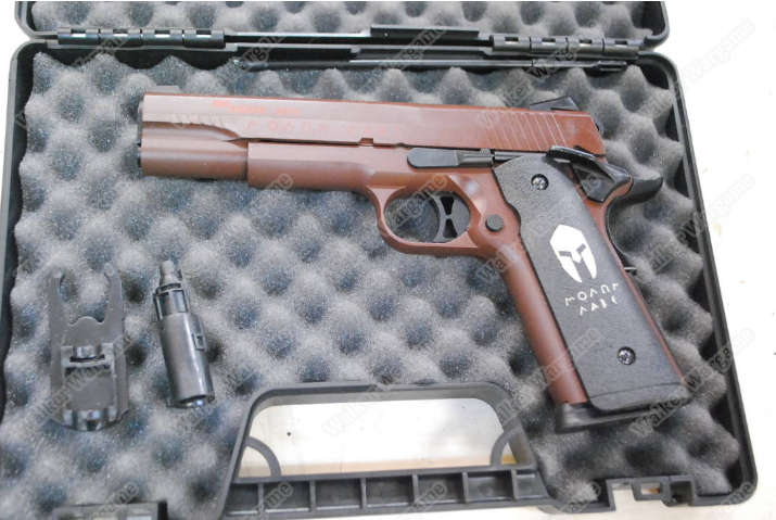 Double Bell 785S 1911 Moaon AAbe spartan Gas Blowback Airsoft Pistol - CRIMSON BROWN
