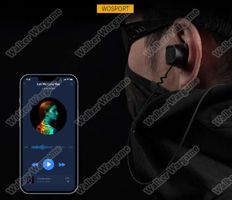 WST HD30 BlueTooth Earphone With Electronic Noise Reduction Earplug Black