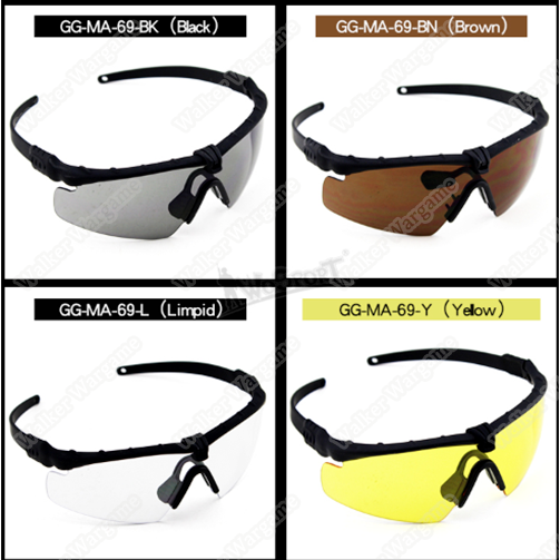 WST Shooting Safety Glasses ANSI Z80.3 Black Frame Clear Lens