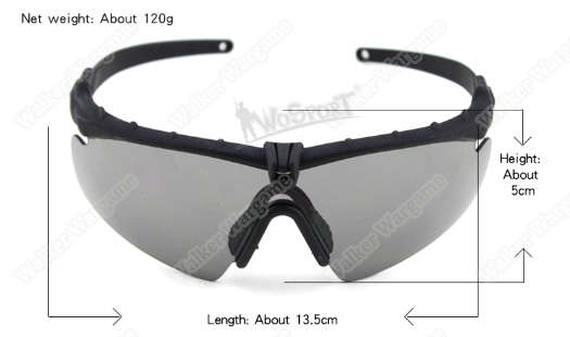 WST Shooting Safety Glasses ANSI Z80.3 Black Frame Clear Lens