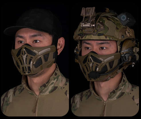 WST Dune Respirator Stillsuit Socption Mask Tan