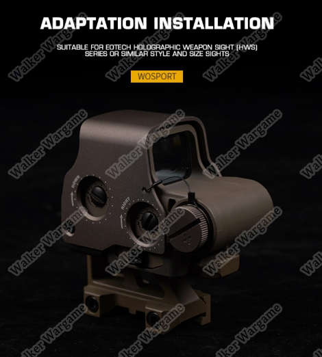 WST Picatinny Riser Mount E style - EX-058 Tan