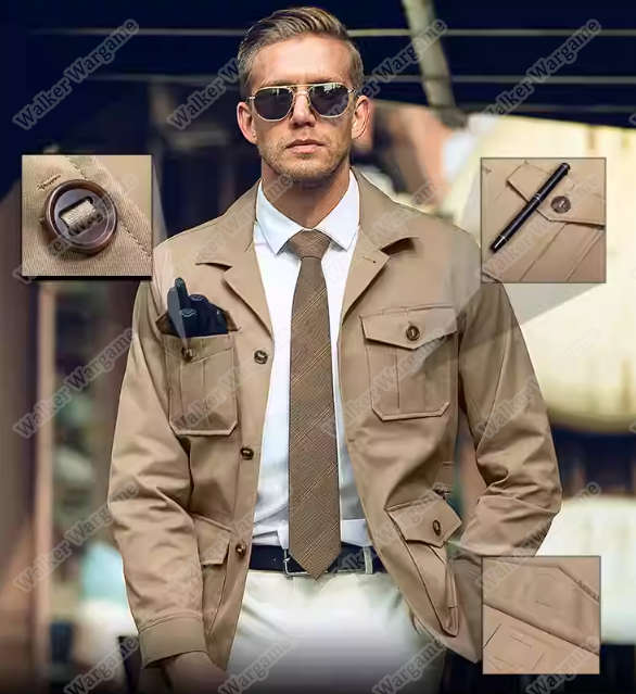 Dragon Tooth YL Safari Vintage Style Jacket - Coyote Brown Size XL