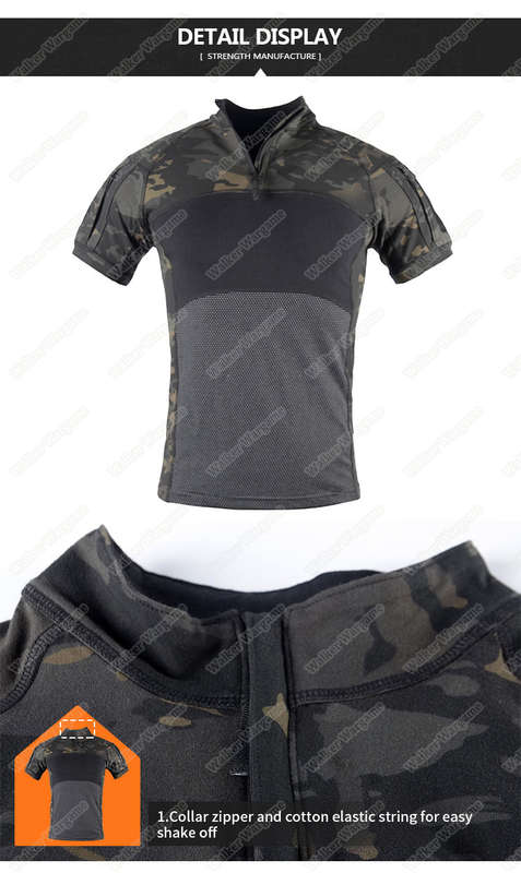 Tactical Short Sleeve Combat Shirt - Speical Force Multicam Black Size M
