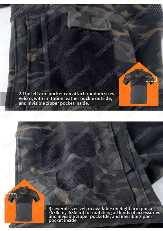 Tactical Short Sleeve Combat Shirt - Speical Force Multicam Black Size M