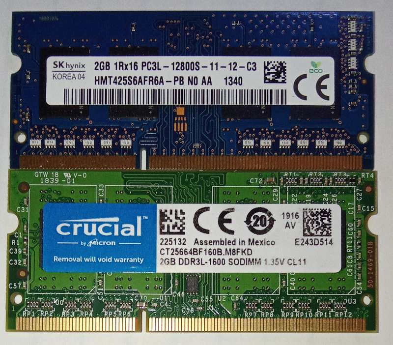 Laptop RAM DDR3 1600 - 2GB (Per 1 Unit)