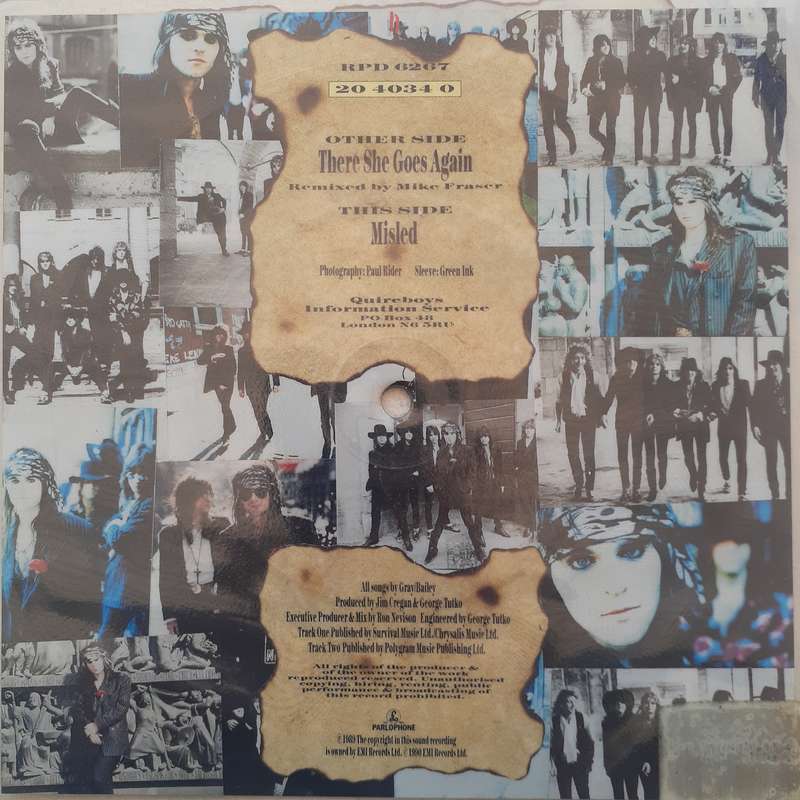 VINYL - Quireboys - There She Goes Again [7 inch Shaped, Picture Disc] (1990)