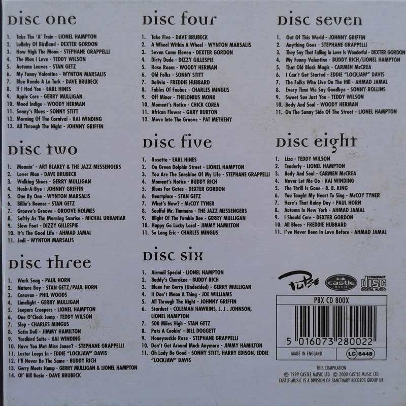 Black & White Box Of Jazz - Various Artsists [8 CD Box] (1999)