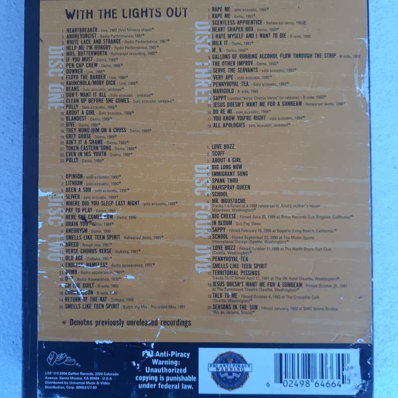 Nirvana - With The Lights Out [3CD + 1 DVD Box Set] [Import] (2004)