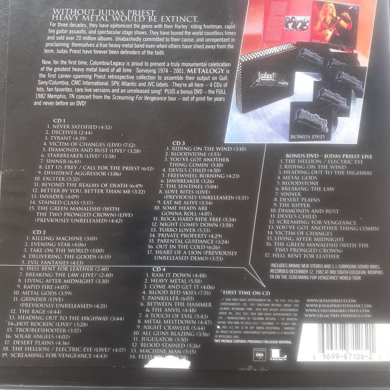 Judas Priest - Metalogy  [4 CD + DVD Box Set U.S Release] (2004)