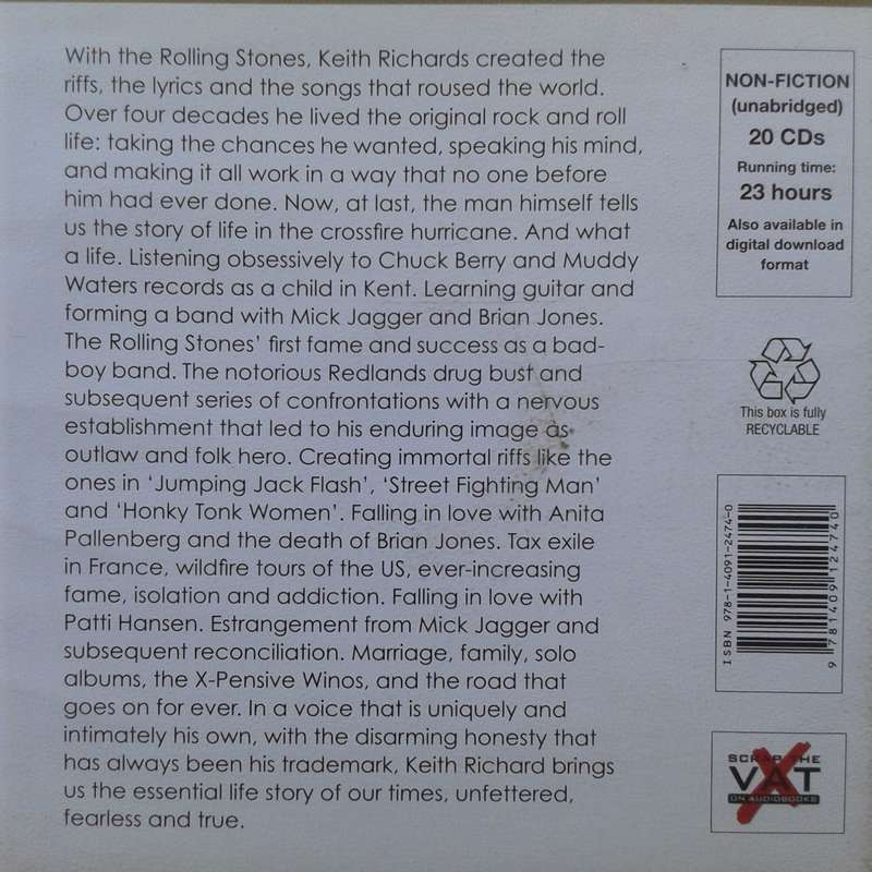 Keith Richards - Life [20 CD Audiobook read by Johnny Deep & Joe Hurley]