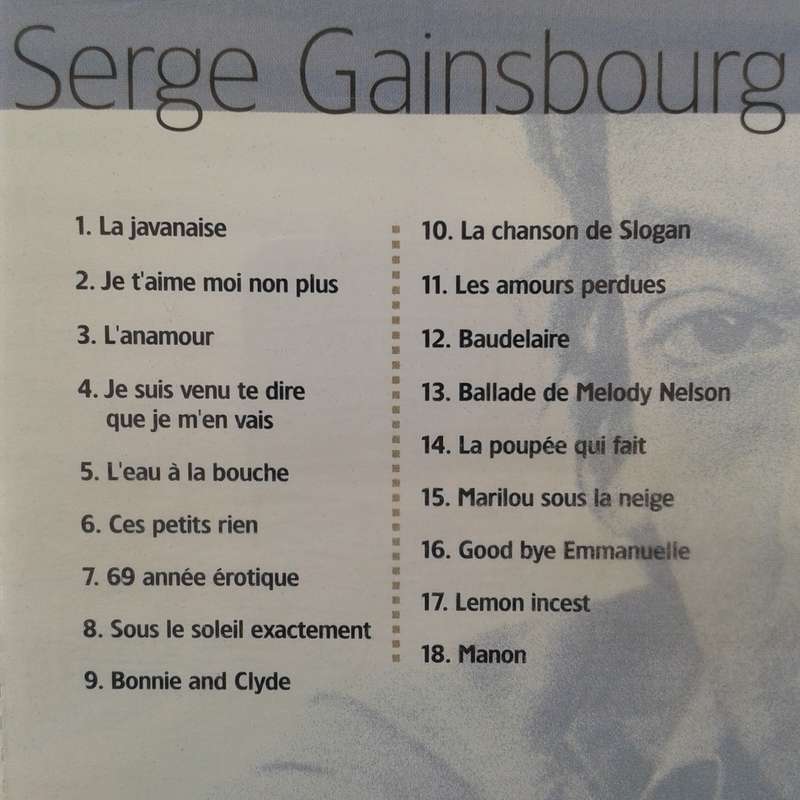 Serge Gainsbourg - Serge Gainsbourg [Import CD] (2000)   *Pop/Chanson