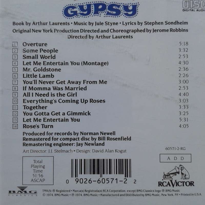 Angela Lansbury - Gypsy (A Musical Fable) (Original London Cast Recording) [L] (1998)