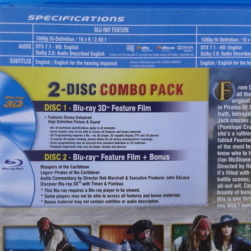 Pirates Of The Caribbean: On Stranger Tides [3-D Blu-ray + Blu-ray Movie]