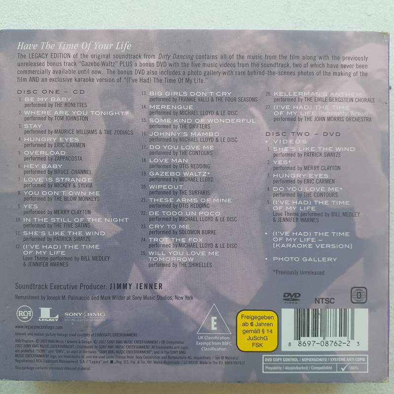 Dirty Dancing [Movie Soundrack] (Deluxe Edition CD + DVD Music Videos) (2007)