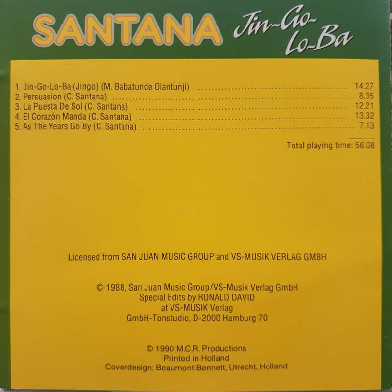Santana - Jin-Go-Lo-Ba (CD)