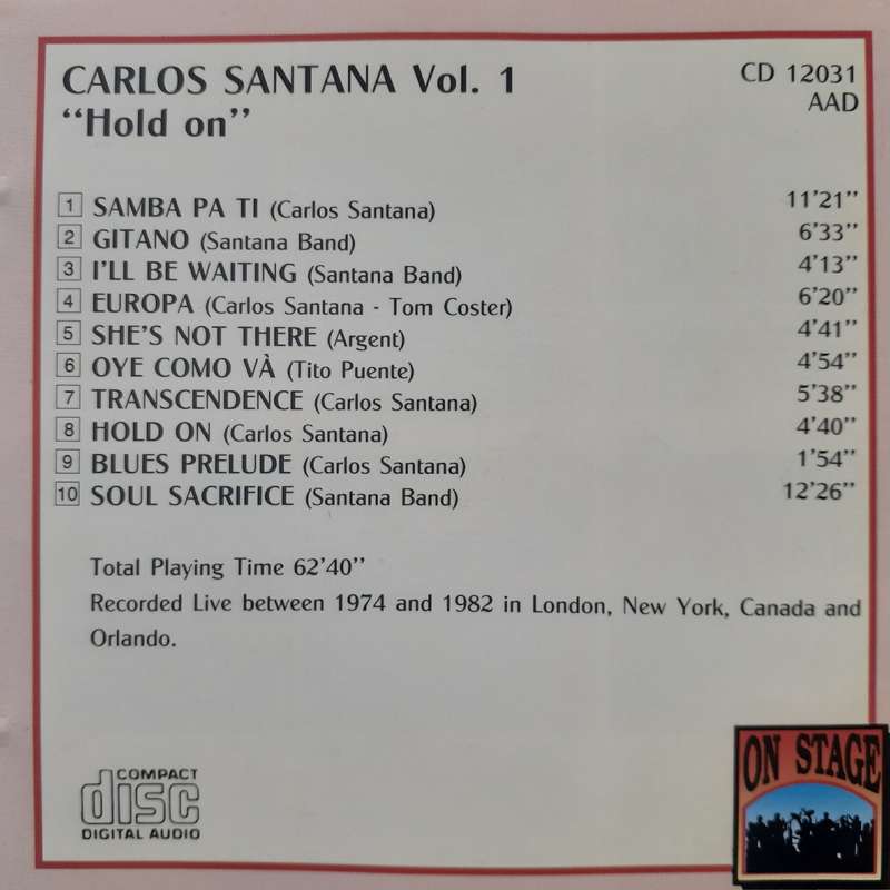 Santana - Hold On Vol.1 (CD)