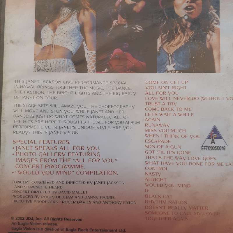 Janet Jackson - Live In Hawaii [DVD] (2002)  *NEW, sealed