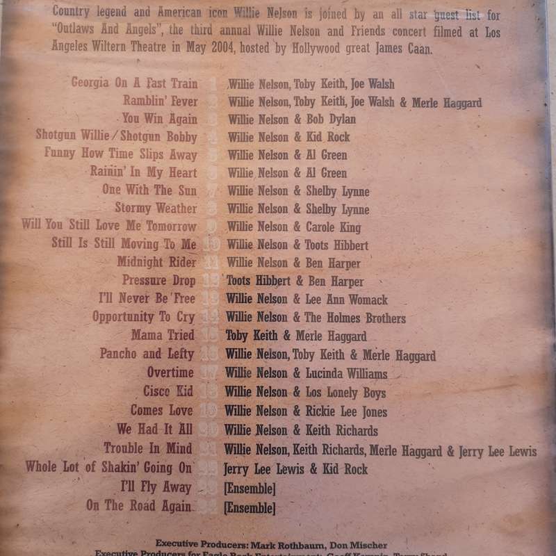 Willie Nelson & Friends - Outlaws And Angels [DVD] (2007)  *NEW, sealed