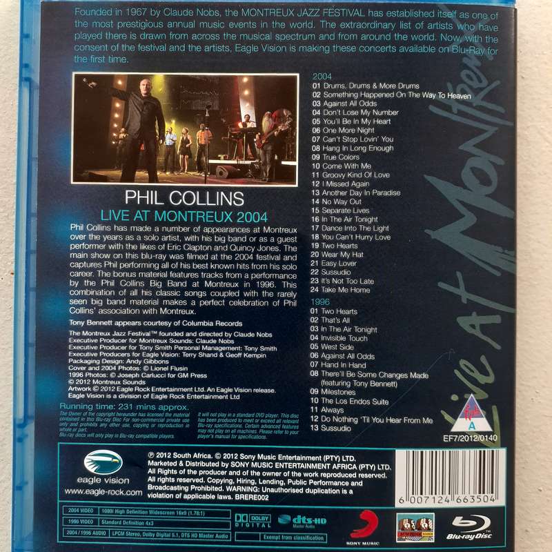 Phil Collins - Live At Montreux 2004 [Blu-ray]   [D]