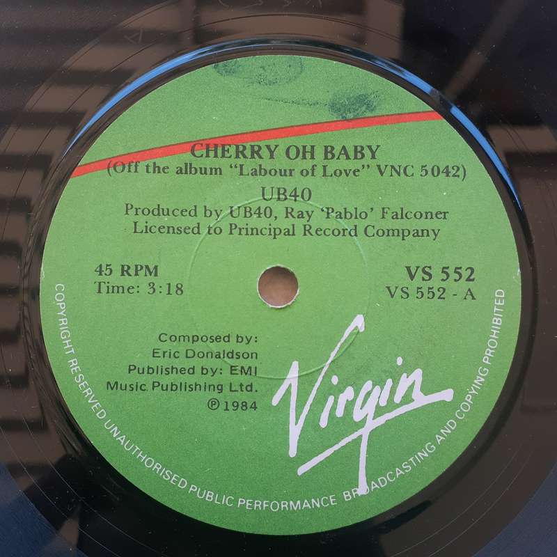 VINYL - UB40 - Cherry Oh Baby / Guilty [45 RPM LP - SA press]