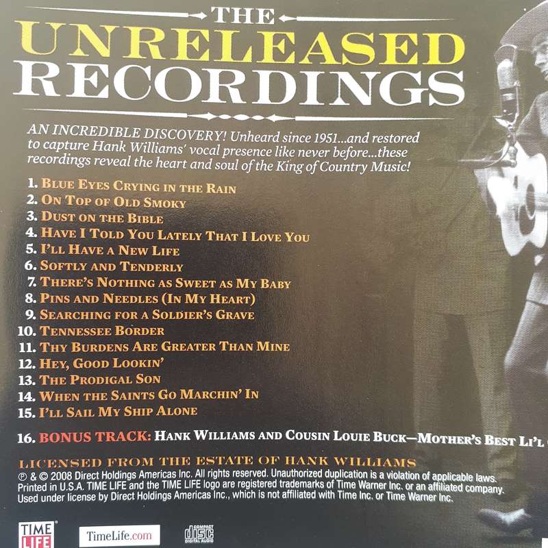 Hank Williams - The Unreleased Recordings [Import CD] (2008)