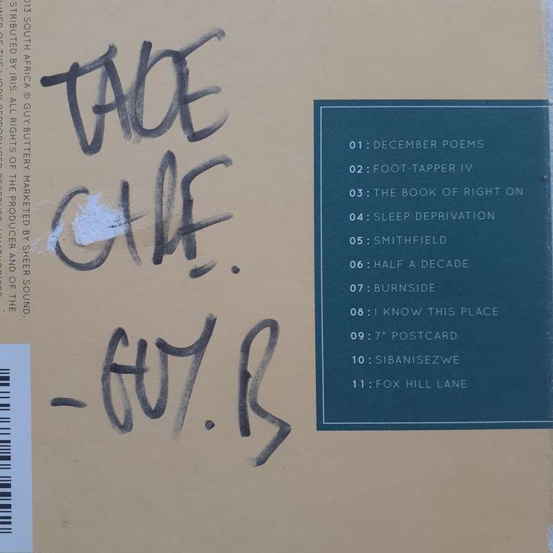 Guy Buttery - Live In KwaZulu (2013 CD digipak) - AUTOGRAPHED