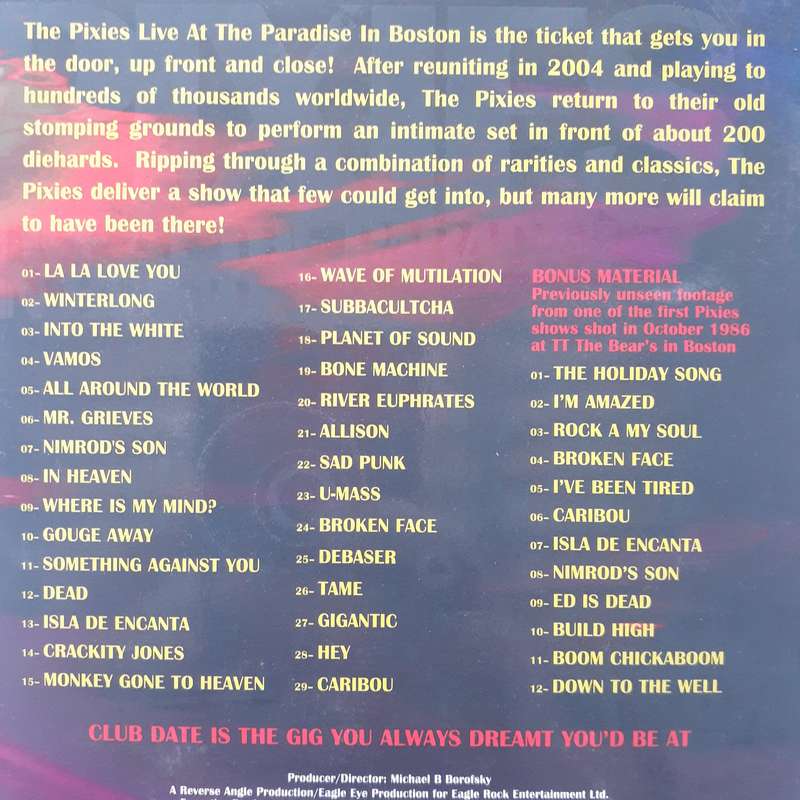 Pixies - Live At The Paradise In Boston [DVD] (2006)