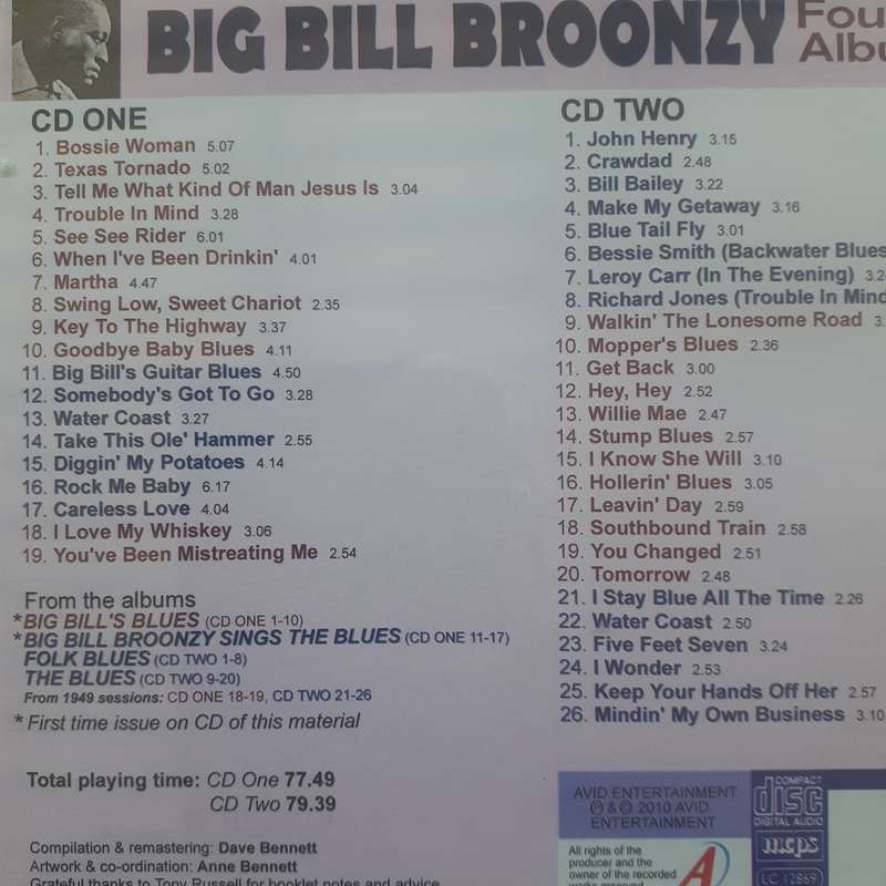 Big Bill Broonzy - Four Classic Album Plus (2CD Import) (2010)
