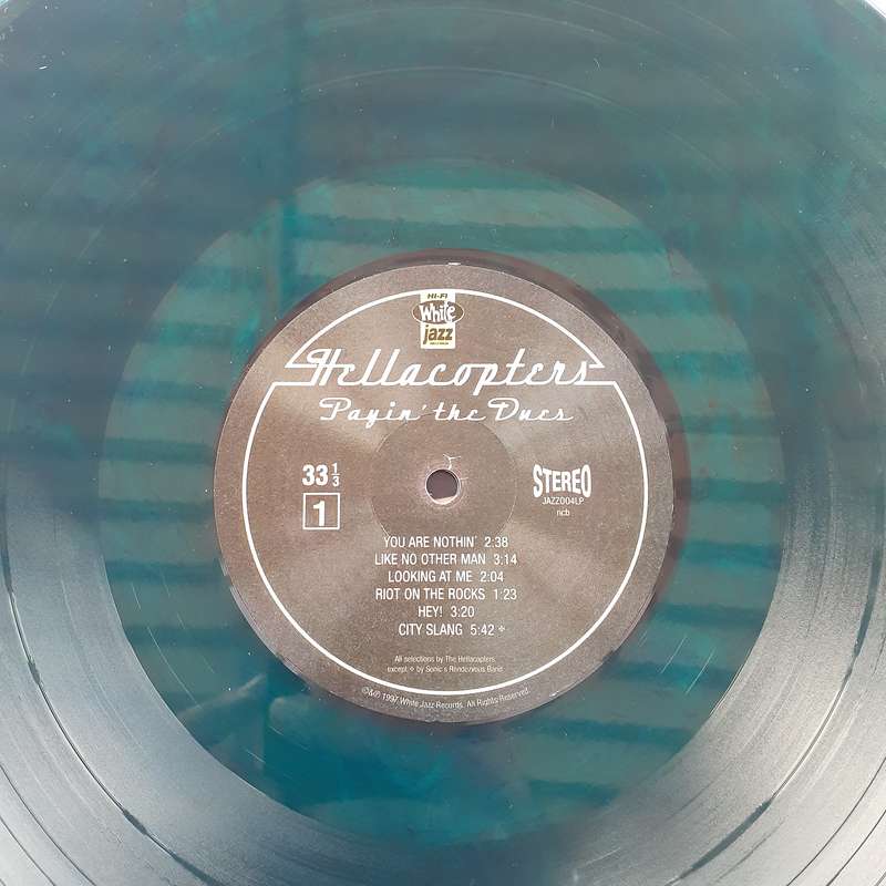 VINYL - The Hellacopters - Payin' The Dues (1997) [Unofficial Release, Blue Translucent Marbled]