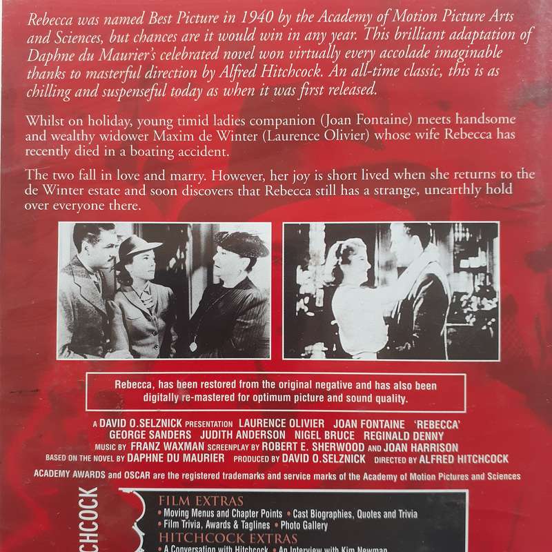Rebecca (A Film by Alfred Hitchcock) [DVD Movie] (1940)
