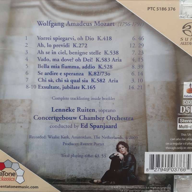 Mozart / Ruiten / Concertgebouw Chamber Orchestra / Spanjaard - Arias... [SUPER AUDIO CD] (2010)
