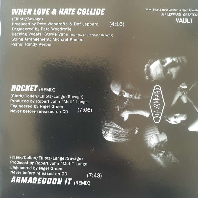 Def Leppard - When Love & Hate Collide [Import CD single] (1995)