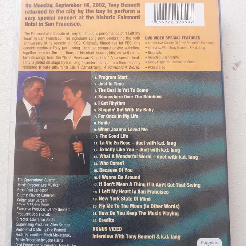 Tony Bennett - Tony Bennett's Wonderful World: Live In San Francisco [DVD] (2002)