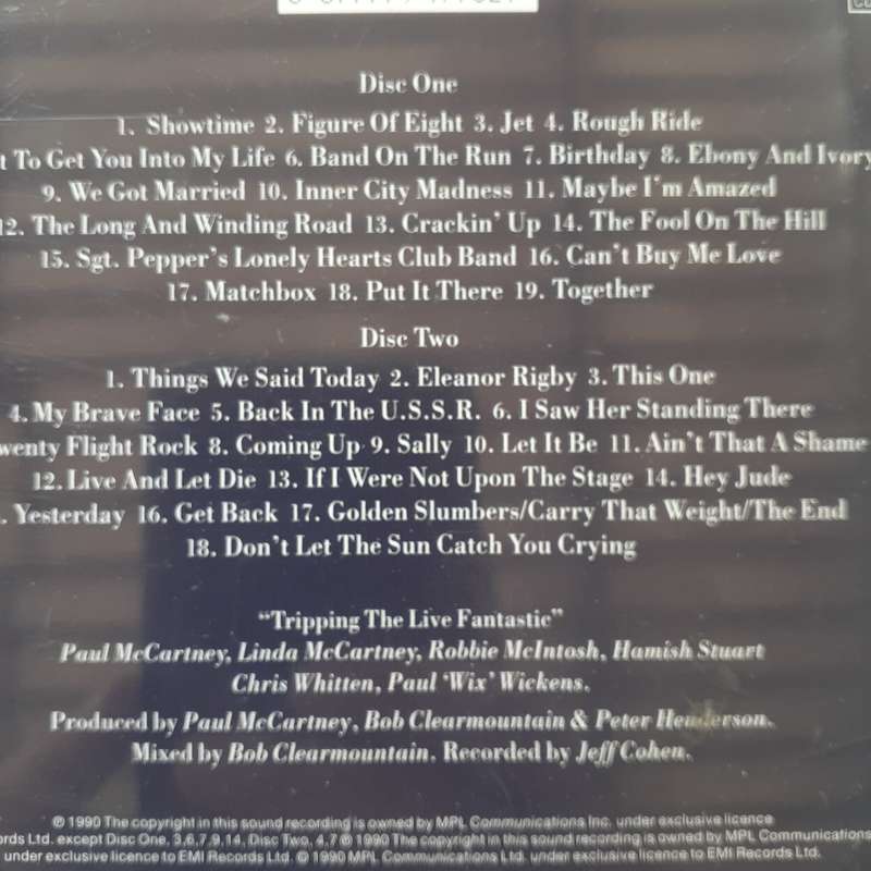 Paul McCartney - Tripping The Live Fantastic [2 CD Fatbox] (1990)